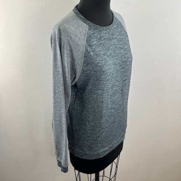 Rag & Bone Standard Issue Two-Tone Gray Raglan Long Sleeve Shirt Tee Men's S - Picture 2 of 8